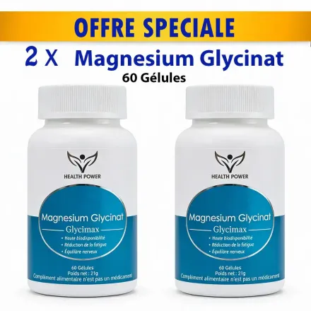 Pack 2 X Boites De Magnésium Glycinate - Glycimax - 60 Gélules 375 Mg thumbnail 3