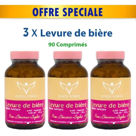 Pack 3 X Boites De Levure De Bière 360 Comprimés thumbnail 1