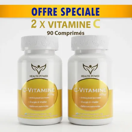 Pack 2 X Boites De Vitamine C 500mg Acide Ascorbique 90 Comprimés thumbnail 1
