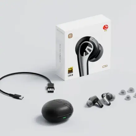 Écouteurs Sans Fil  C30, Hi-res Audio, Anc Hybride -52 Db, Bluetooth 6.0, Jusqu’à 52 H D’autonomie thumbnail 3