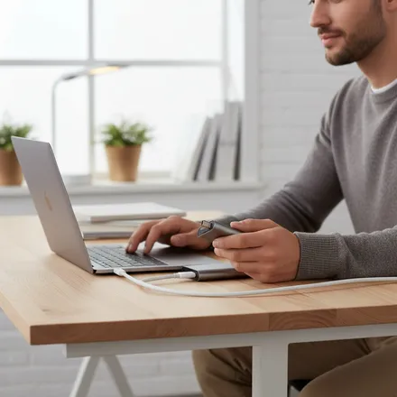Câble Hikvision Usb-c Est Un Câble Type-c Vers Type-c - Blanc thumbnail 3