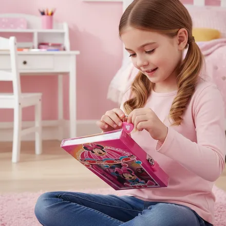 Journal Avec Clé Secrète Pour Enfants, Cadeau Pour Filles, Bijoux Disney Minnie Mouse thumbnail 3