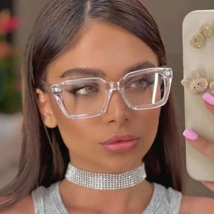 Lunettes Monture Cadre Transparentes Pour Femmes thumbnail 3