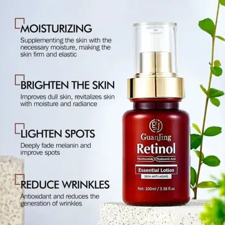 Lotion Essentielle Pour Visage À Lacide Hyaluronique Et Nicotinamide, Rétinol, Anti-âge thumbnail 3
