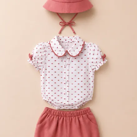 Ensemble Bébé Fille 3 Pièces – Élégance Estivale thumbnail 3