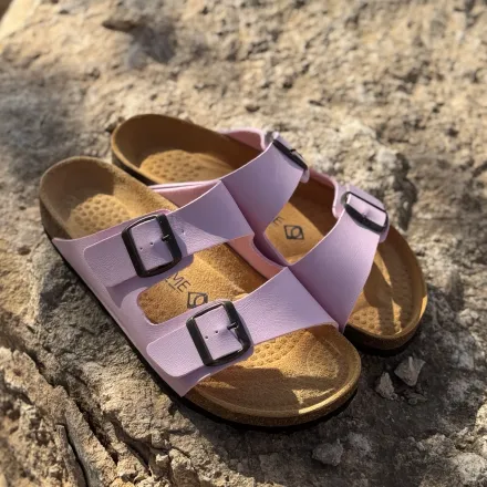 Sandale Ocime Cuir Nubuck rose bebe thumbnail 1