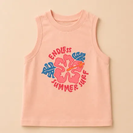 Ensemble Fille 2 Pièces – Débardeur Imprimé & Short Fleuri thumbnail 1