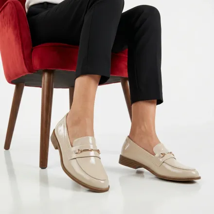 Dina – Mocassins Femmes En Beige thumbnail 4