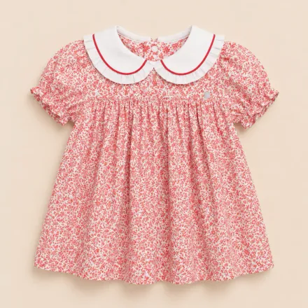 Ensemble Bébé Fille 2 Pièces – Robe Fleurie & Bloomer Assorti thumbnail 3