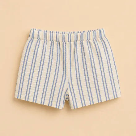 Ensemble Bébé Garçon « The Sun & The Palm Trees » – T-shirt & Short Rayé thumbnail 3