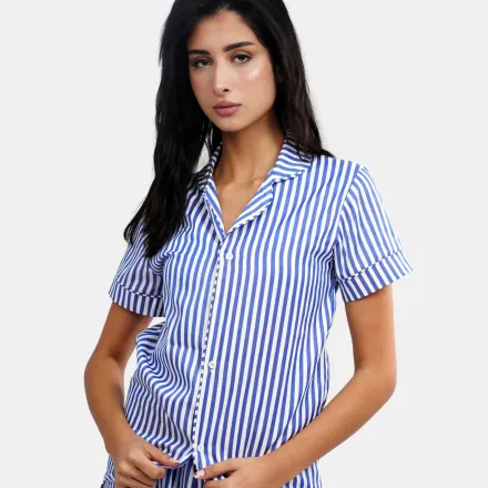 White & Blue Stripes thumbnail 3