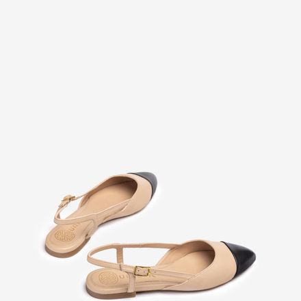 Ballerines Sans Talon Bicolores - Skin/blk thumbnail 4