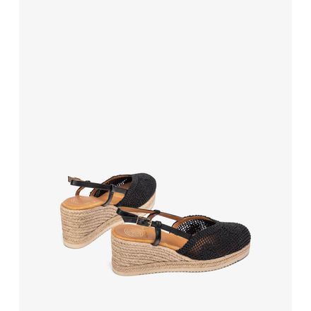Espadrille À Semelle Compensée En Tissu Brodé  thumbnail 3