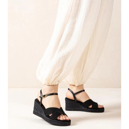 Espadrille À Pointe Carrée En Tissu  thumbnail 4