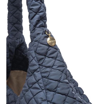 Grand Sac À Bandoulière En Tissu Matelassé-bleu thumbnail 4