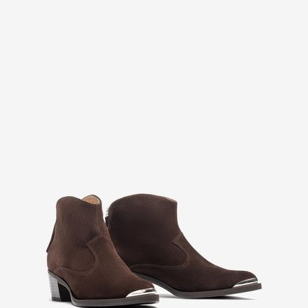 Bottines Basses En Daim Style Cow-boy thumbnail 1