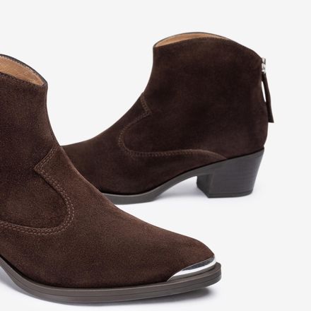 Bottines Basses En Daim Style Cow-boy thumbnail 2