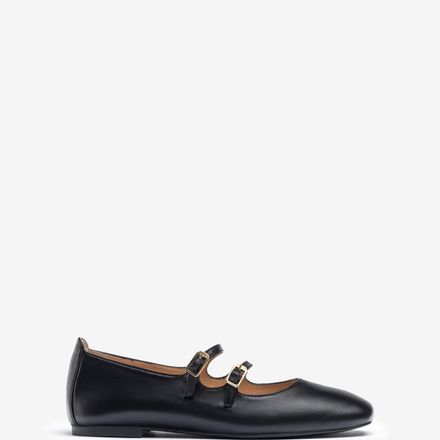 Ballerines Avec Double Bride En Cuir thumbnail 2