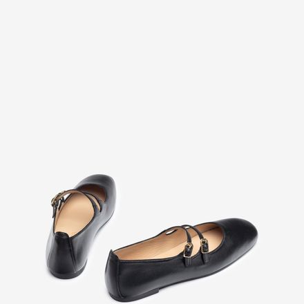 Ballerines Avec Double Bride En Cuir thumbnail 1