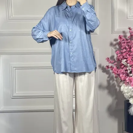 Chemise Bleu À Strass thumbnail 3
