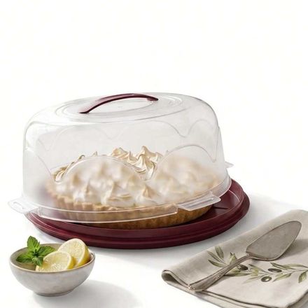 Cloche À Gâteau Hermétique Avec Plateau De Service - 33x15cm - Couleusr Aléatoires thumbnail 1