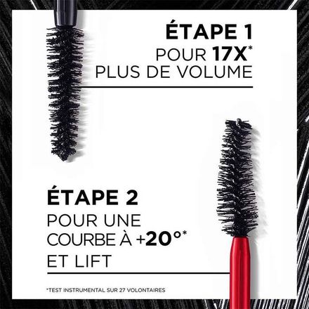 Mascara Pro Xxl Lift Noir 12 Ml – Effet Rehaussement De Cils, Double Brosse, Longue Tenue thumbnail 2