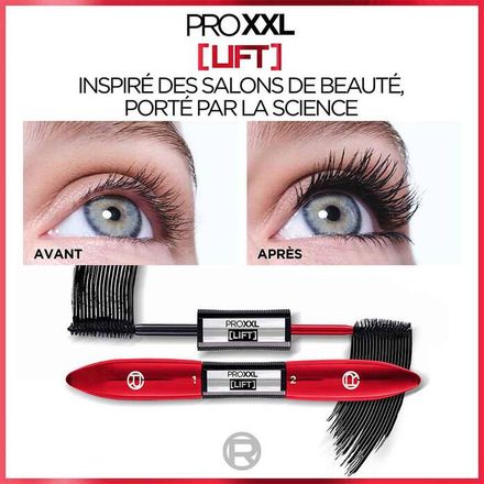 Mascara Pro Xxl Lift Noir 12 Ml – Effet Rehaussement De Cils, Double Brosse, Longue Tenue thumbnail 4