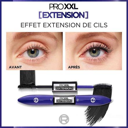 Mascara Pro Xxl Extension Noir 12 Ml – Effet Extension De Cils, Double Brosse, Longue Tenue thumbnail 4