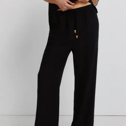 Pantalon De Sport Noir À Lacets thumbnail 1