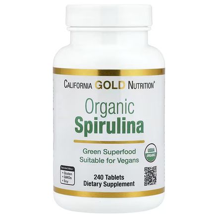 Organic Spirulina, 240 Tablets (500 Mg Per Tablet) thumbnail 1