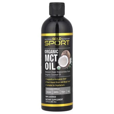 Organic Mct Oil, Unflavored, 12 Fl Oz thumbnail 1