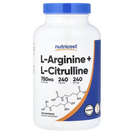L-arginine + L-citrulline, 240 Capsules thumbnail 1