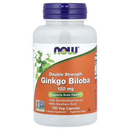 Ginkgo Biloba With Eleuthero Root, 100 Veg Capsules thumbnail 1