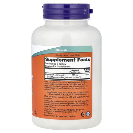 Magnesium Glycinate, 180 Tablets thumbnail 2