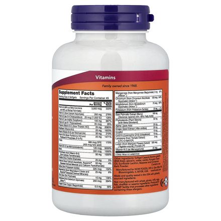 Adam, Multivitamines Pour Hommes De Qualité Supérieure, 90 Capsules À Enveloppe Molle thumbnail 2
