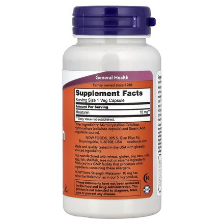 Melatonin, 10 Mg, 100 Veg Capsules thumbnail 2