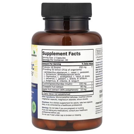 Probiotic + Prebiotic Complex – 60 Vegetarian Capsules thumbnail 2