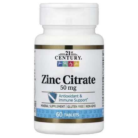 Zinc Citrate, 50 Mg, 60 Tablets thumbnail 1