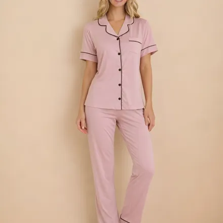 Ensemble De Pyjama 2 Pièces En Viscose thumbnail 1