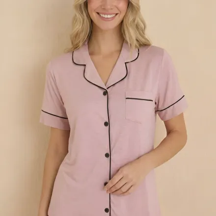Ensemble De Pyjama 2 Pièces En Viscose thumbnail 2