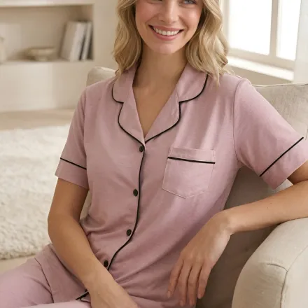 Ensemble De Pyjama 2 Pièces En Viscose thumbnail 3
