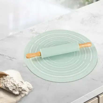 Rouleau À Pâtisserie 30 Cm/11,8 Pouces Avec Tapis De Cuisson En Silicone  thumbnail 1