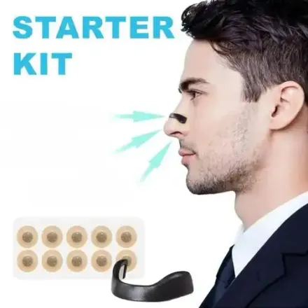 Kit De Démarrage De Bandes Nasales Pour Réduire Le Ronflement Et Solution Nasale Sans Dange thumbnail 4