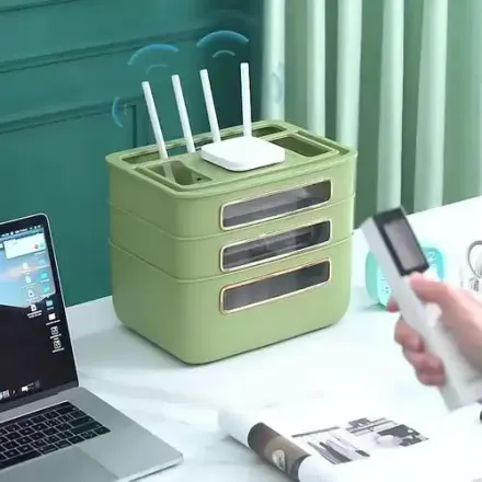 Boîte De Rangement Multicouche Pour Routeur Sans Fil ( couleur aléatoire ) thumbnail 2