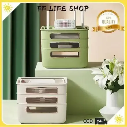 Boîte De Rangement Multicouche Pour Routeur Sans Fil ( couleur aléatoire ) thumbnail 4