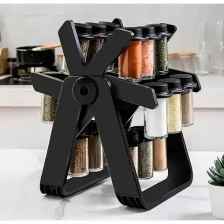 Étagère Rotative À Épices De Cuisine À Suspendre Avec 18 Pots thumbnail 1