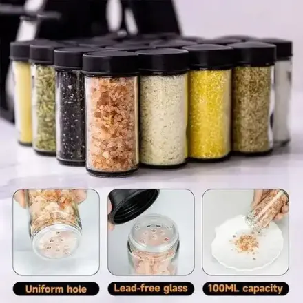 Étagère Rotative À Épices De Cuisine À Suspendre Avec 18 Pots thumbnail 2
