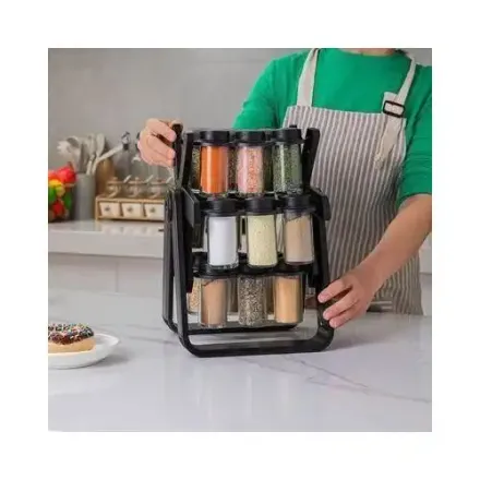Étagère Rotative À Épices De Cuisine À Suspendre Avec 18 Pots thumbnail 3