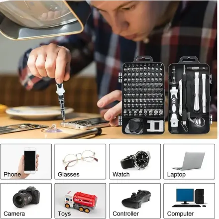 Tournevis De Précision Boite 115 En 1 Réparation Téléphone Pc Bricolage thumbnail 2