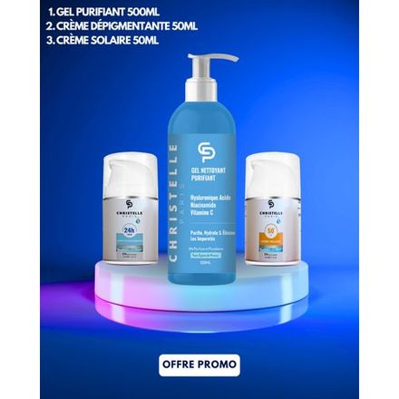 Pack De 3 Nettoyant 500ml, Éclaircissant 50ml, Anti-taches Brunes Et Protection 50ml thumbnail 1